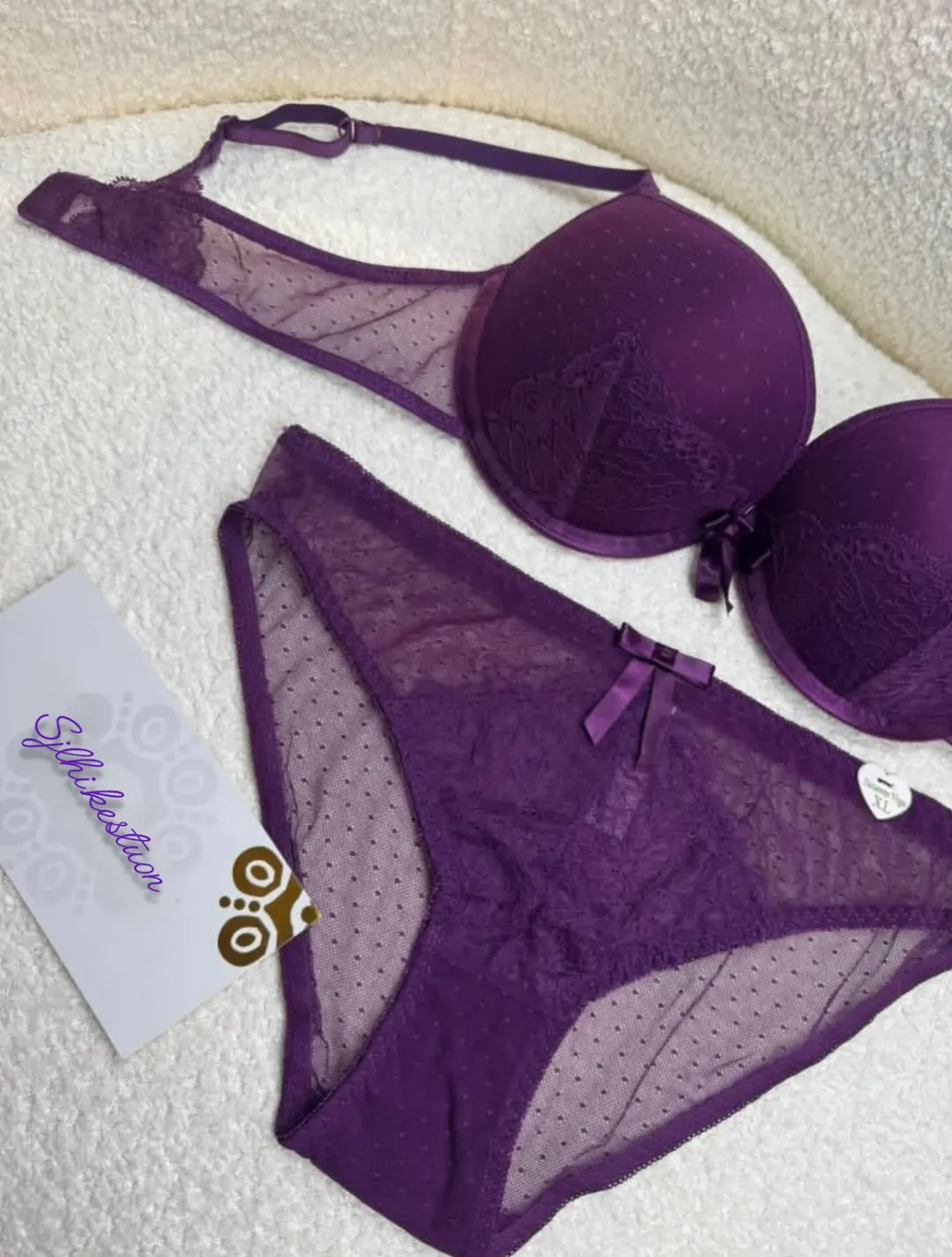 ست زیبای بنفش کار وارداتی فنر دار دیف قزن جک دار داخل کاپ کاملا نخی