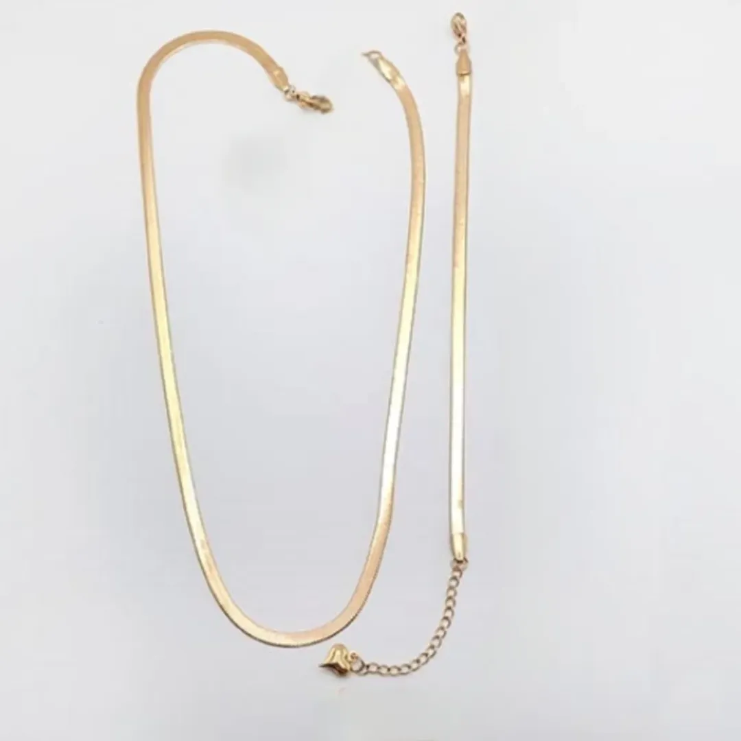 گردنبند ماری استیل رنگ ثابت ضد حساسیت و آلرژی