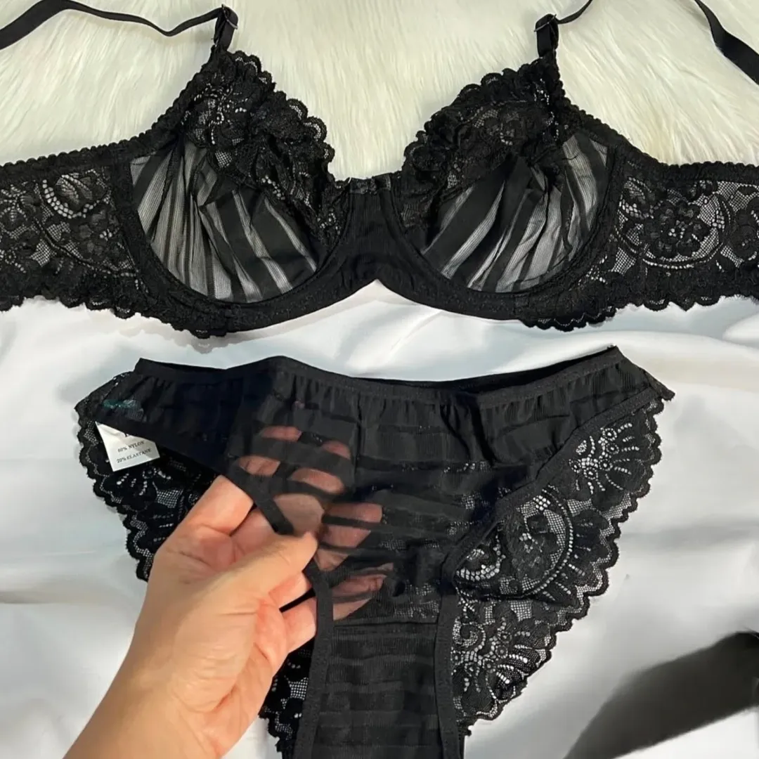 ست توری دانتل اعلا شورت فانتزی فنر دار